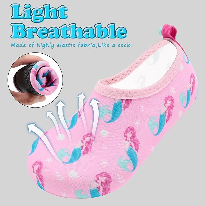 Deevike Kids Water Shoes Boys Grils Barefoot Quick Dry Aqua Socks Beach Shoes for Toddler Sports Swim Surf Outdoor Walking