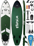 11'6"x35" Extra Wide Stand Up Paddle Board Inflatable for All Levels, 430LBS Capacity SUP Paddleboard with Complete Accessories, Double Acton Pump, Blow Up Paddle Board for Family