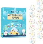 30ct Motion Sickness Patches Non Drowsy, Sea Sickness Patch for Cruise Travel Essentials, Waterproof Patches Behind Ear, Custom Butterfly Pattern, Long Last 72H