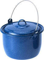 GSI Outdoors Convex Kettle for Soup, Stew, or Water Pot - Camping, Enamelware, 4.25 qt