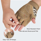 FIORETTO Fingerless Gloves for Airsoft Shooting Half Finger Hunting Hiking Cycling Driving Motorcycle Climbing Work Gloves M210603