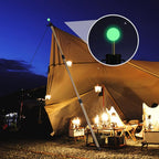 SANLIKE Telescoping Tarp Poles Tent Poles, 96" Aluminum Canopy Poles Extendable Pole for Awning Shelter Camping Hiking Backpacking, Luminous Tip Cap Design, Set of 2, Silvery