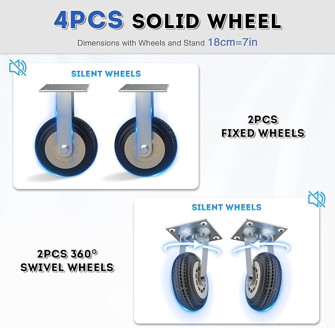 42 * 26IN Hotel Luggage Cart with Top Frame and Hook, 1300 LBS Load Capacity, Platform Truck with Front Frame and 7-inch Rubber Wheels, Ideal for Travel, Resorts, Conference
