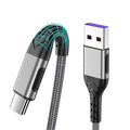 Durcord 16ft Fast Charging USB Type C Charging Cord Cable, Type C Charger Braided USB Cable Compatible with iPhone 15 Pro/Plus/Max/Android/Phone/Pad - Silver