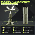 Portable Camping Light, 14000mAh Telescopic Camping Lantern with Rechargeable Power Supply, Dimmable Magnetic Tent Lamps 6000 Lumen Outdoor Work Lights for Hiking,Camping,Home Emergency