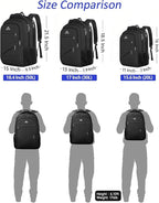 MATEIN 18.4 Inch Laptop Backpack 50 L, Extra Large Anti Theft Carryon Backpack TSA Approved, Work Business Bag with Multiple Compartments & Luggage Strap for Travel, Gifts for Men Women, Black