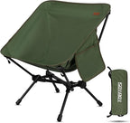 TOBTOS Ultralight Camping Chair, Portable Folding Backpacking Chair, Compact Camping Chair with Carry Bag for Outdoor Camp Hiking Backpack Beach Travel (Green)