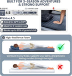 ONETIGRIS LIGHTDREAM Sleeping Pad Self-Inflating Foam Mat Mattress for Camping Backpacking Trekking Car Trips Travels