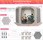 Porayhut Pop up Screen House Tent Sun Shelter with Breathable Mesh Doors,Portable Camping Tent with Detachable Waterproof Floor,10x10FT Screen Canopy Outdoor for Family Friends Party