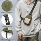 Peicees Small Crossbody Bag Purse For Men Womens Mini Sling Bag Chest Backpack Phone Holder Water-Resistant