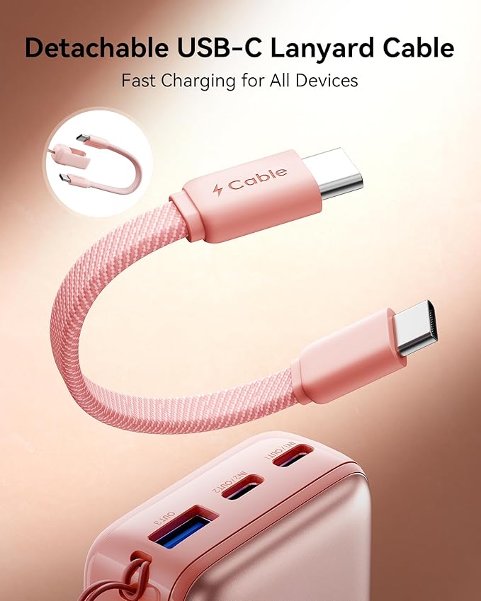 INIU Pocket Size Portable Charger, Ultra Small 10000mAh 45W PD Power Bank, USB C in&Out Fast Charging Battery Pack, Travel Essentials Powerbank for iPhone 17 16 15 14 Pro Air, iPad, Samsung S24 etc