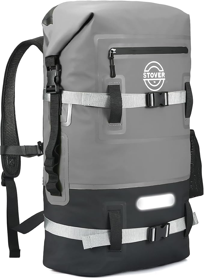 STOVER 5/10/25/30/40/55L Waterproof Backpack- Floating Dry Bag for Kayaking, Travel, Beach, Hiking, & Camping, Men/Women
