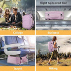 Taygeer Travel Backpack for Men Women, Airline Approved Underseat Personal Item with 17.3 inch Laptop Compartment, TSA Friendly Mochila for Business Hiking Weekend, Carry On Backpack, Orchid Purple