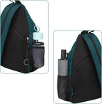 MOSISO Sling Backpack Travel Hiking Daypack, Crossbody Convertible Sling Bag with Front Pocket One Shoulder Chest Bag