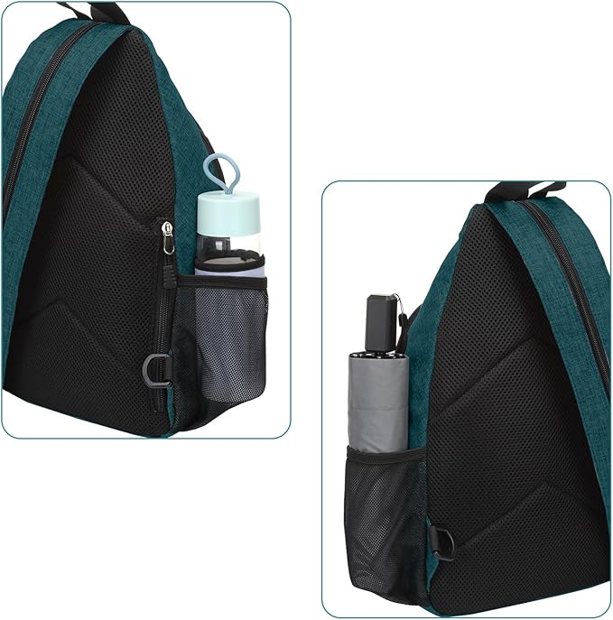 MOSISO Sling Backpack Travel Hiking Daypack, Crossbody Convertible Sling Bag with Front Pocket One Shoulder Chest Bag