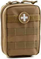 First Aid Molle Pouch - Heavy Duty IFAK Pouch - Empty Medical Pouch Ideal for Military Use EMTs Law Enforcement Camping and Hiking - Med Pouch for Optimal Organization