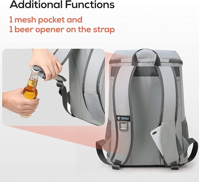 TOURIT Cooler Backpack 30 Cans Lightweight Insulated Backpack Cooler Leak-Proof for Men and Women