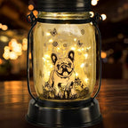 French Bulldog Gifts for Women/Men French Bulldog Solar Lanterns Dog Mom Birthday Dog Lovers Lantern Pet loss Pet Memorial Lights Solar Garden Decoration Outside for Yard, Patio,Backyard,Porch Torches