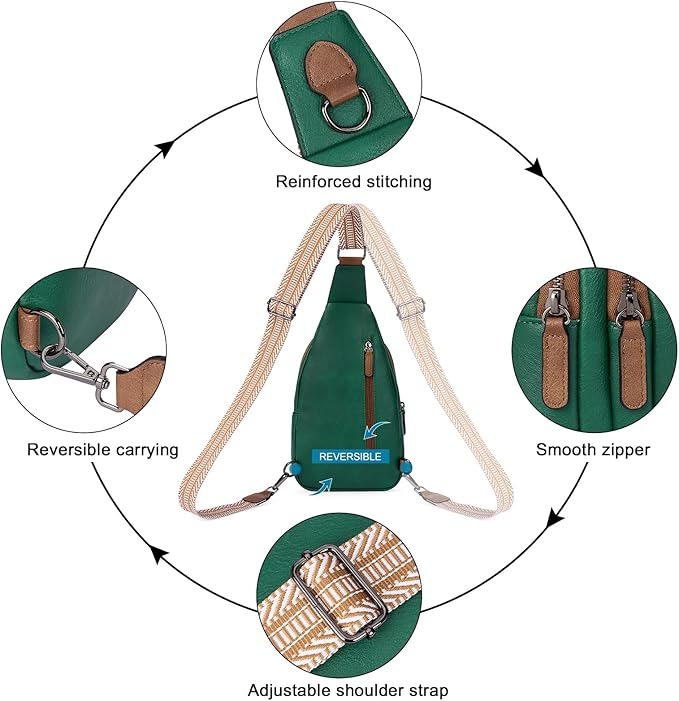 CLUCI Crossbody Bags for Women Men,Leather Sling Bag Cross Body Backpack for Woman Gifts for Women Birthday Unique