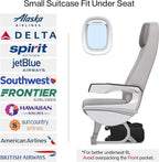 Hanke Underseat Carry On Luggage with Wheels, Spinner Small Suitcase, 16-Inch Rolling Under Seat Luggage, Softside Lightweight Carry On Bag for Airplane TSA Travel Personal Item, Black