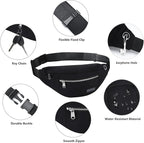 MAXTOP Large Crossbody Fanny Pack with 4-Zipper Pockets,Gifts for Enjoy Sports Festival Workout Traveling Running Casual Hands-Free Wallets Waist Pack Phone Bag Carrying All Phones
