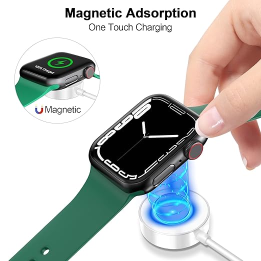 𝟐𝟎𝟐𝟔 𝐔𝐩𝐠𝐫𝐚𝐝𝐞𝐝 for Apple Watch Charger Magnetic Fast Charging Cable [Portable] Magnetic Wireless Charging Compatible with iWatch Series Ultra/9/8/7/6/SE/SE2/5/4/3/2-[4.9FT] White