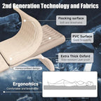 Car Air Mattress, Inflatable SUV Truck Air Mattress Back Seat Camping Bed Thickened Car Sleeping Pad for Travel, Car Bed SUV Mattress with Air Pump 2 Pillows