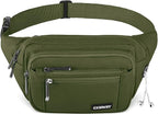 CXWMZY Fanny Packs For Women & Men Waist Pack Hip Bum Bag with Multi-Pockets Large Capacity Waterproof Casual Bum Bag for Disney Traveling Casual Cycling Running Hiking (Army Green)