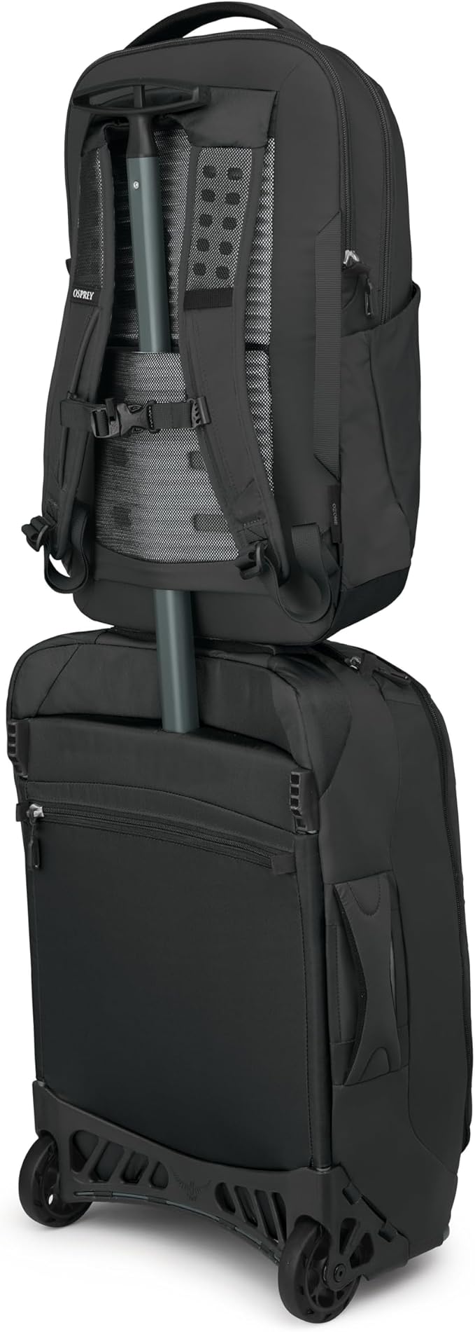 Osprey Ozone Laptop Backpack with Ventilated AirScape™ Backpanel - Lightweight Travel Backpack with 16” Laptop Sleeve - Carry-On Compatible Travel Bag for Men and Women, Black