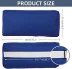 2 Pcs Outdoor Chaise Pillows, Headrest Pillow for Patio Chaise Lounge Chair with Adjustable Elastic Stripe Head Resting Pillows for Recliner Office Chair, Dark Blue