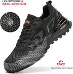 Kricely Men's Trail Running Shoes Non Slip Hiking Shoes Tennis Shoes Fashion Sneakers Workout Footwear