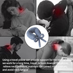 Travel Pillow Multifunctional Airplane Travel Neck Pillow Provides Neck and Lumbar Support During Travel Airplane Pillow Gray