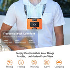 10000mAh Personal Waist Fan, USB Rechargeable Clip The Waist For Working,10 Speed & 40H Cooling and Heatstroke Prevention For Outdoor Travel Camping (K60-orange, 12000mAh)