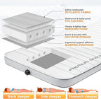 KingCamp Self Inflating Sleeping Pad, R 7.9 Air & Foam Sleeping Pad for Camping All Seasons, 3" Thick Single Camping Mattress for Camp Tent Outdoor Car, PVC Free (Lightgrey/Charcoal)