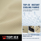 TOP-EX Cooling Sun Hat with Neck Flap – UPF 50+ Wide Brim Breathable Hat for Hiking, Fishing & Big Heads