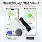 4 Pack Smart Tag Tracker, Dual System Air Tracker Tag for iOS and Android, Compatible with Apple Find My or Google Find Hub Smart Keys Finder Item Locator with Waterproof&Light (Black)