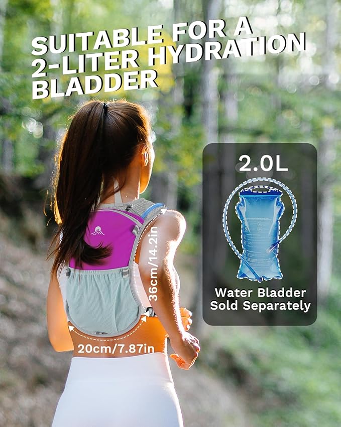 Running Vest for Women and Men, Hydration Running Backpack, Runners Vest, Hydration Vest for Walking, Marathon, Hiking