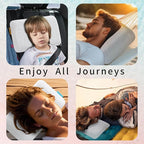 Small Gel Memory Foam Camping Pillow Travel - Contoured Support -Compressible Pillow Ideal for Backpacking, Camping, Travel, Car, Airplane,Office Nap