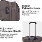 Hanke 20/28 Inch 2 Piece Luggage Sets with Spinner Wheels Expandable Luggage Large Suitcases with Wheels Lightweight Travel Luggage Rolling Suitcase with Lock Softside Checked Luggage.(Coffee)