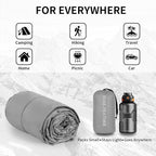 Down Camping Blanket, Muti-Use Outdoor Travel Blanket, Puffy Sleeping Bag Blanket, Waterproof Packable Backpacking Quilt for Camping, Travel, Airplane, Hiking, Picnic, 55''x79''