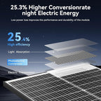 200 Watt Bifacial Solar Panel 2pcs 100 Watt, 18BB Monocrystalline Dual-Sided 12V/24V High Efficiency Module for RV, Boat, Cabin, Camping, Off-Grid Power Systems