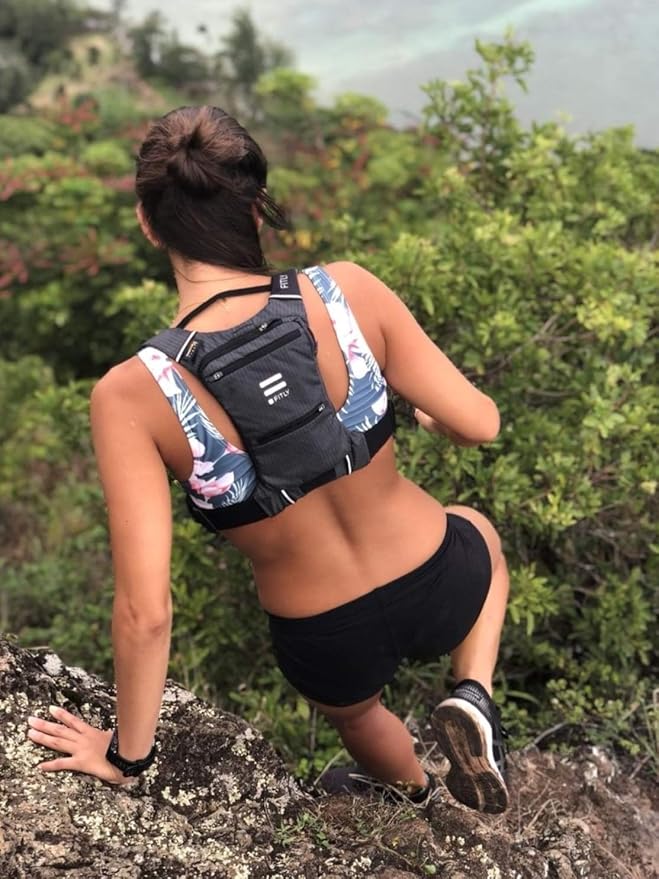 Minimalist Running Pack - Running Backpack Phone Holder, Storage, Thoracic Belt - Carry Personal Items - Running Gear For Men & Women - Lightweight running water backpack