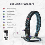 Trebo Water Bottle Insulated 40oz with Paracord Handle, Vacuum Double Wall Stainless Steel Water Jug, 48hr Cold Retention, Leakproof BPA-Free Flask With 3 Lids Fits in Car Cup Holder, Indigo/Black