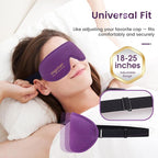 ringchan Full Blackout Sleep Mask for Meditation & Yoga – Soft, Skin-Friendly & Zero-Pressure on Eyelids – Ideal for Sleep, Travel & Relaxation – Deep Lavender Purple