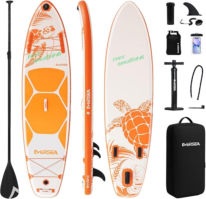 Inflatable Stand-Up Paddle Boards – Available 32"/33"/34" Widths Inflatable Paddle Board with SUP Accessories, Camera Mount, Basic All-Around SUP Board for All Skill Levels, Up to 450lbs