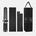 Camping Table Folding, Small Camping Table with Load 380lbs, Portable Roll up Aluminum Foldable Table with Carry Bag for Outdoor, Picnic, Camping, Black