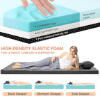 Memory Foam Camping Mattress Sleeping Pad, 3" Thick Waterproof Portable Roll Up Sleeping Mats & Floor Mattress Pad with Pillow + Travel Bag for Camping Car Truck SUV Tent Sleepover Kids Adult