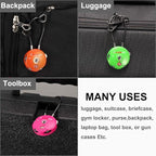 Forge Quality TSA Approved Luggage Locks for Travel Accessories, Suitcase, Pelican case, Ammo Boxes, Set Your own Combination, Zinc Alloy Body-Cable Black 2 Locks