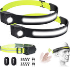 Headlamp, Rechargeable LED Headlamp with Motion Sensor, Up to 1200 lumens and 10 Hours Runtime, 10 Clips and 2 Cases, Waterproof Camping Gear for Hiking, Fishing, Cycling, Repairing