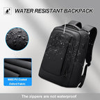 FENRUIEN 15.6 Inch Laptop Backpack, Slim Business Backpack with USB Charging Port, Water Resistant Computer Backpack for Work/Travel, Black